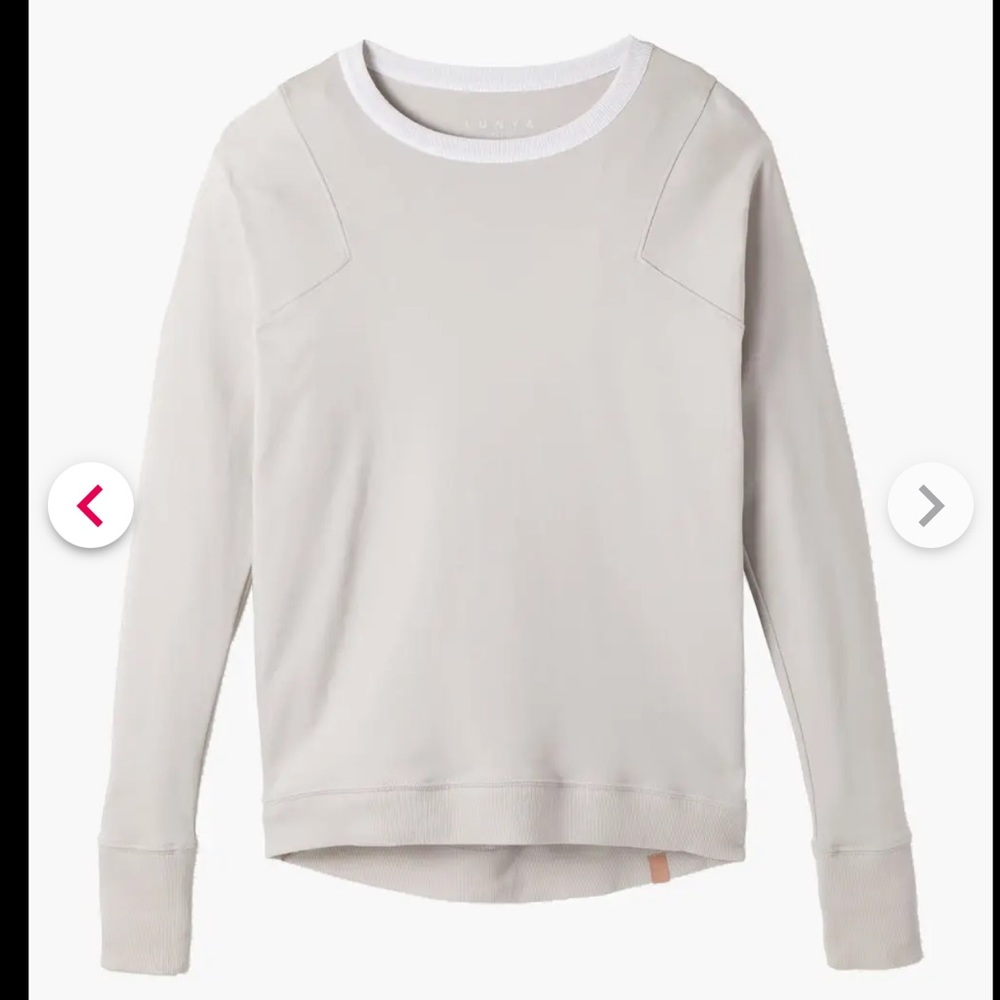 Organic pima long sleeve crew